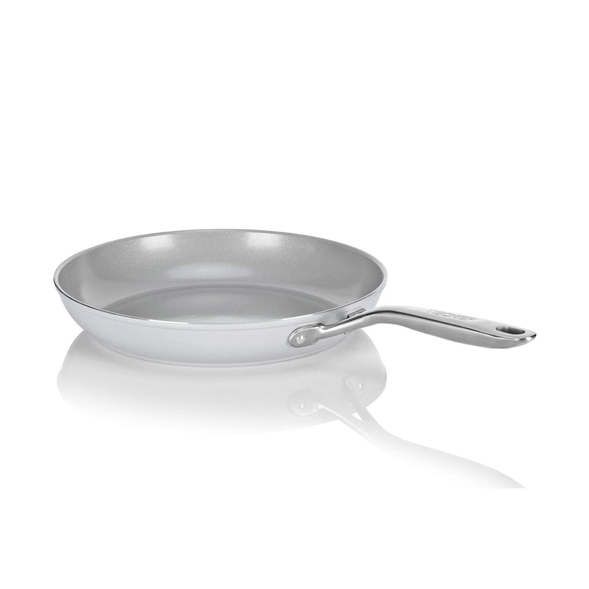 Techef - Ceraterra 10 Ceramic Nonstick Frying Pan Skillet, (Ptfe, Pfas, And Pfoa Free), Dishwasher Oven Safe, Stainless Steel Ha