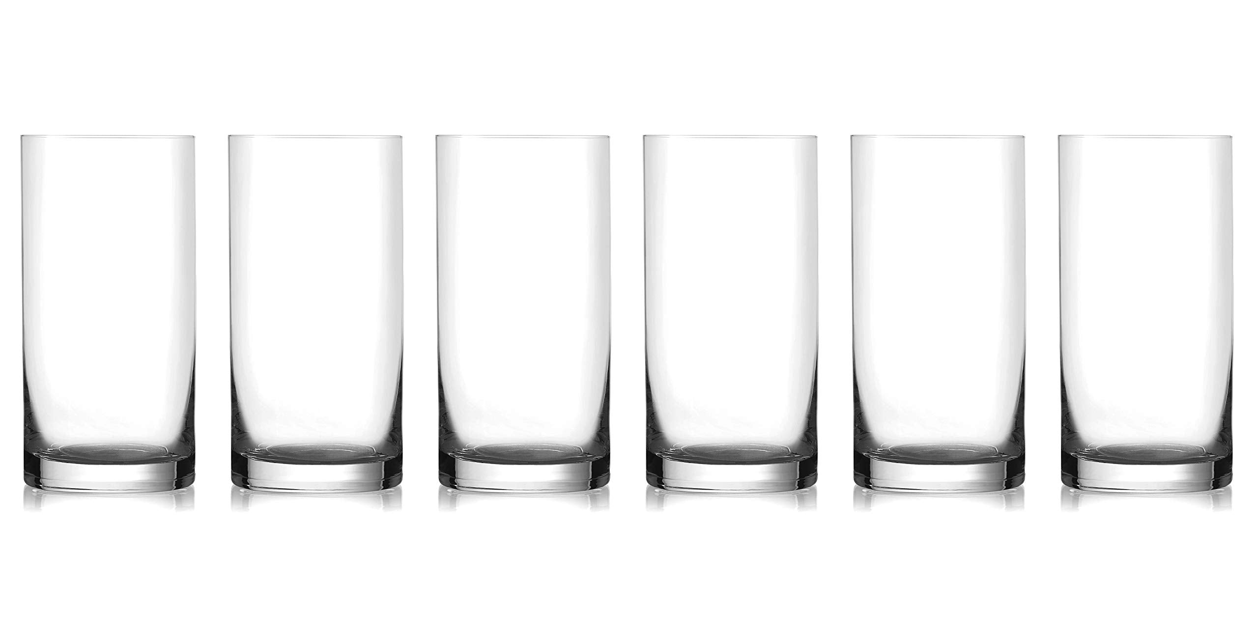 Barski Highball - Tumbler - Glass - Set Of 6 Glasses - Glass Crystal Made In Europe - 16 Oz.