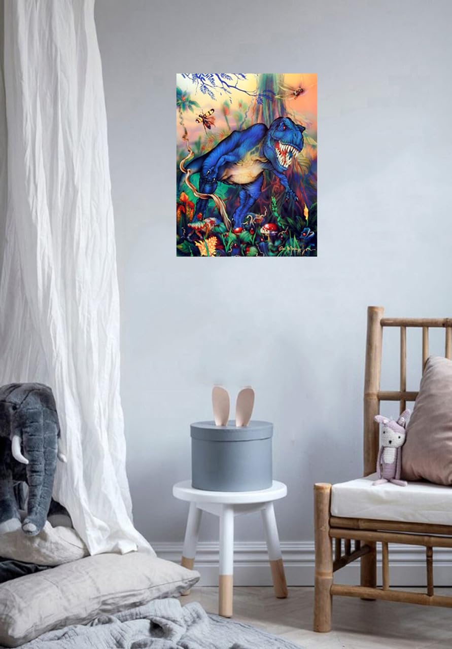 T Rex Dinosaur Triceratops Kids Room Animal Wall Decor Art Print Poster (16X20)