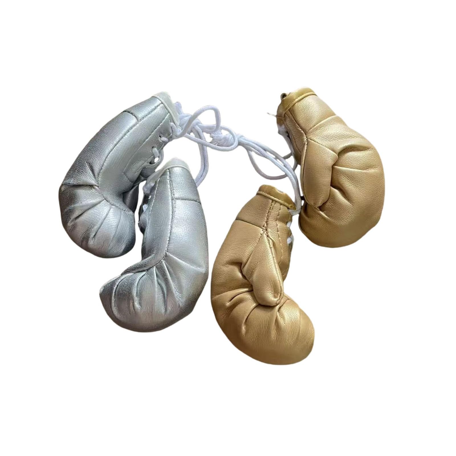 Mini Boxing Gloves - Miniature Punching Gloves for Hanging Bag,Home, Car, Christmas Party Decor (Gold)