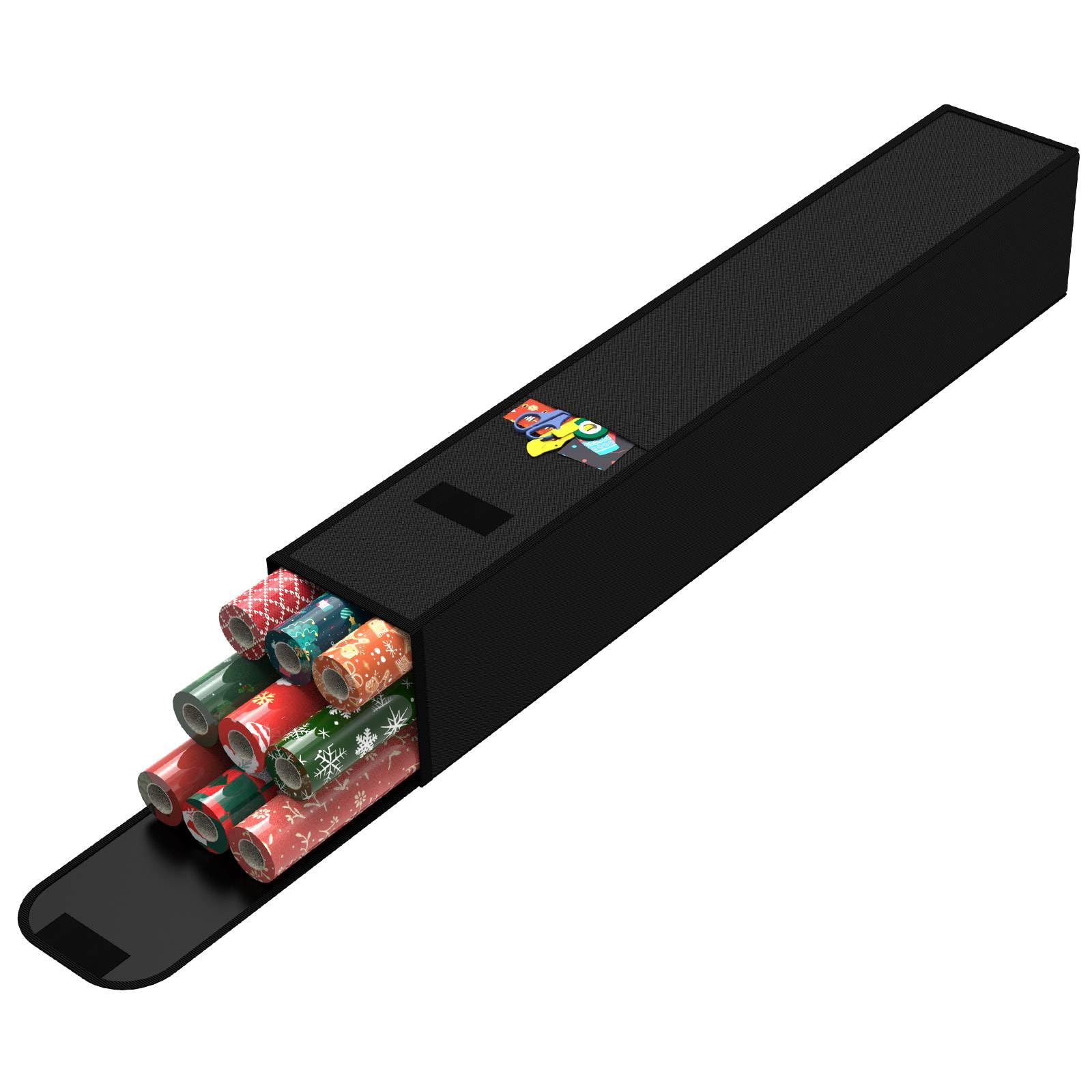 Demao Wrapping Paper Storage Bag 31'', Gift Wrapping Paper Organizer Storage Containers With Pocket For Crafts Poster Tools, Chr