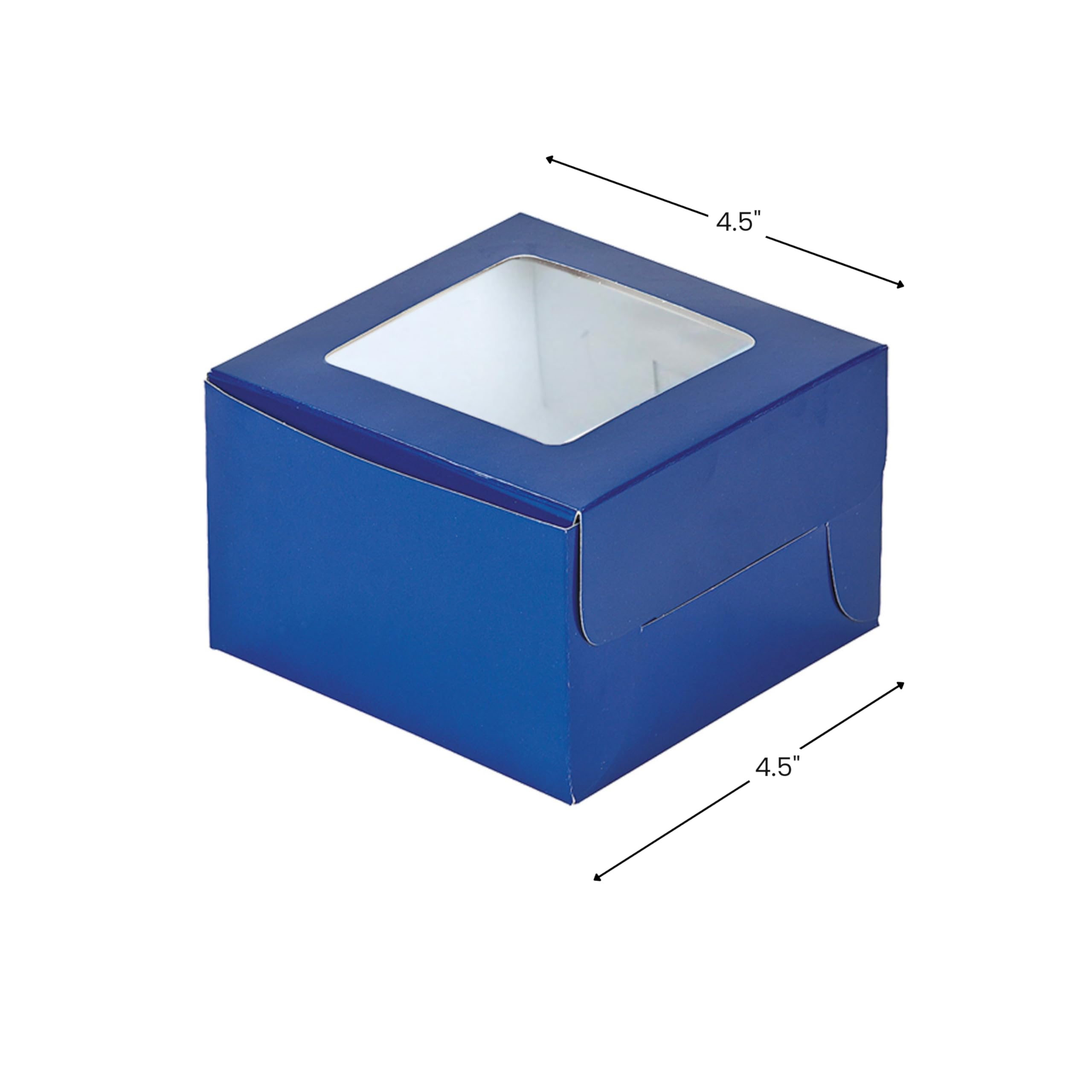 Fun Express Blue Cupcake Boxes, 12 Count - Each With Clear Window - Treat Boxes For Birthday Party, Events, Baby Shower, Wedding