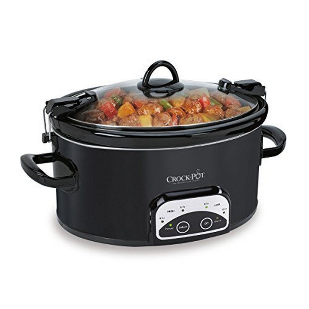 CrockPot Programmable 6 Quart Slow Cooker  Black
