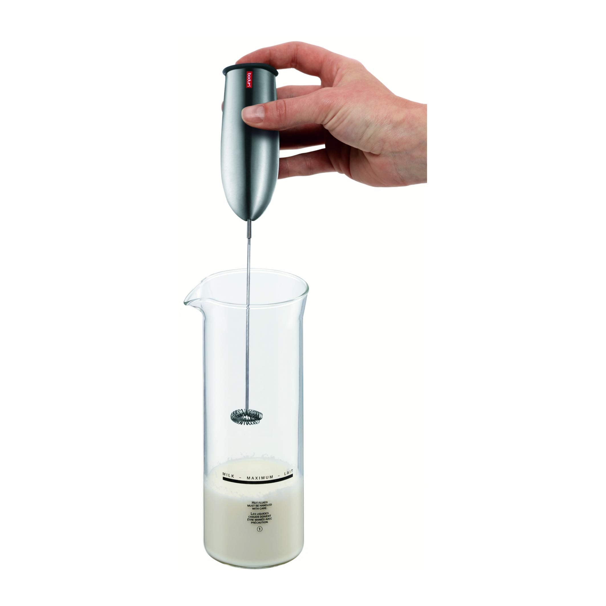 Bodum Schiuma Battery Operated Milk Frother For Coffee Lattes, Hot Chocolate, Mocha, Cappuccino, Black
