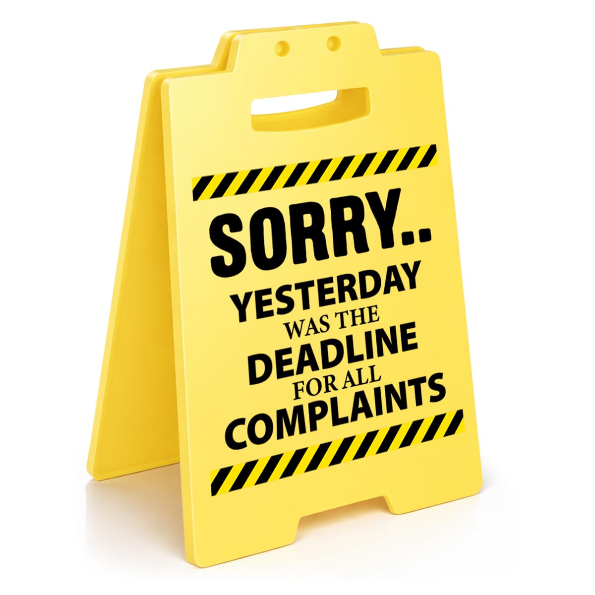 Funny Office Desk Decor Sign - Yesterday Was the Deadline for All Complaints Sign Home Office Decor - Sarcastic Gag Gifts for Co