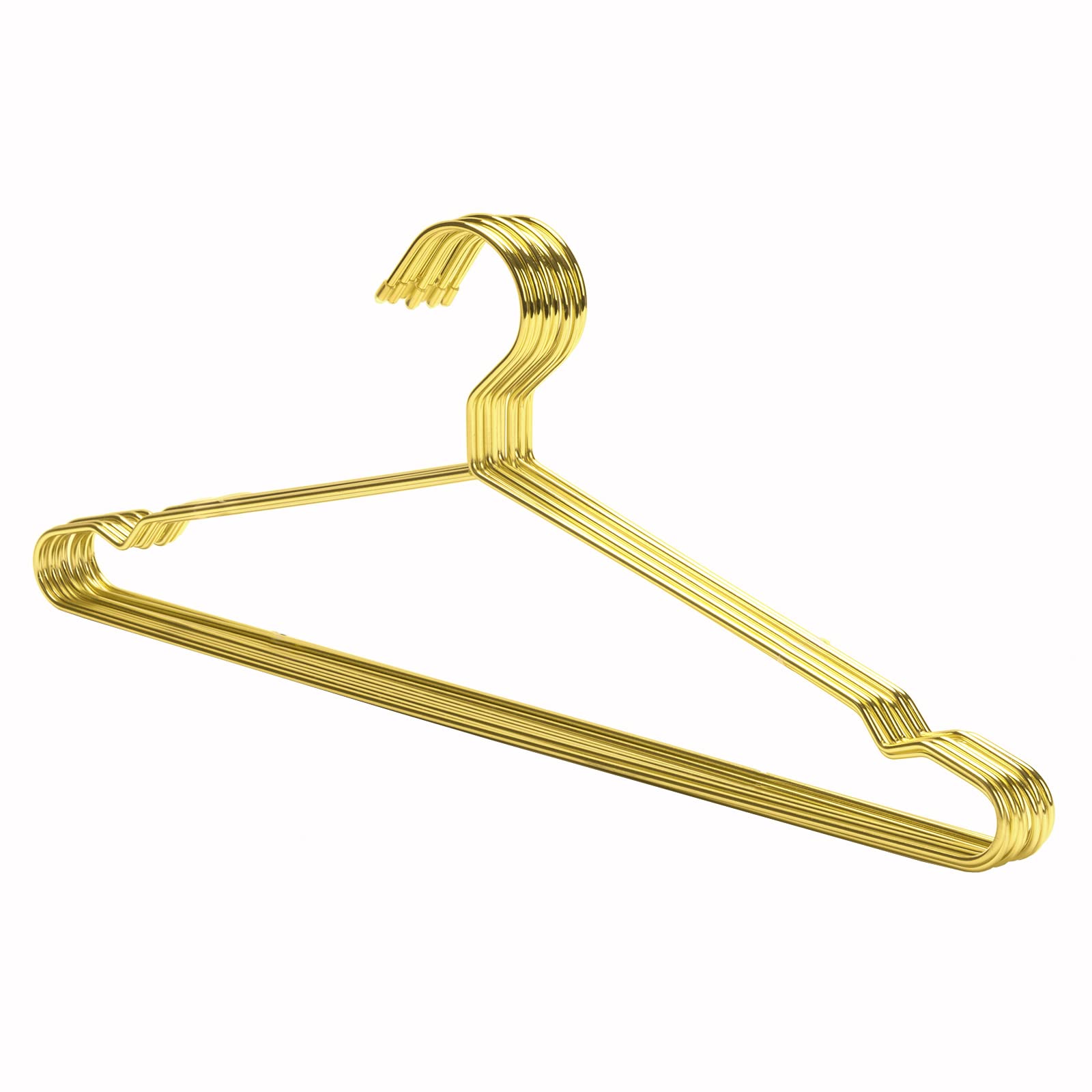 Nature Smile17.7 Inches Gold Metal Coat Hangers, Space Saving Wire Hangers, Metal Clothes Hangers, Standard Suit Hangers Ideal F