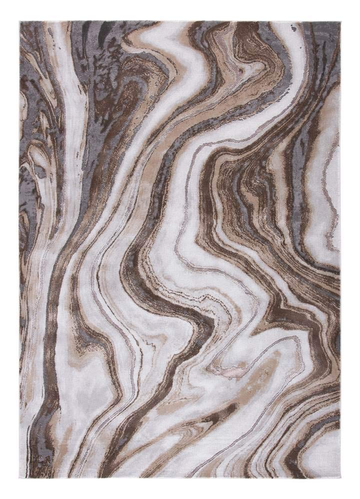 SAFAVIEH Craft Collection Accent Rug - 27 x 5, Gold & Grey, Modern Abstract Design, Non-Shedding & Easy Care, Ideal for High T
