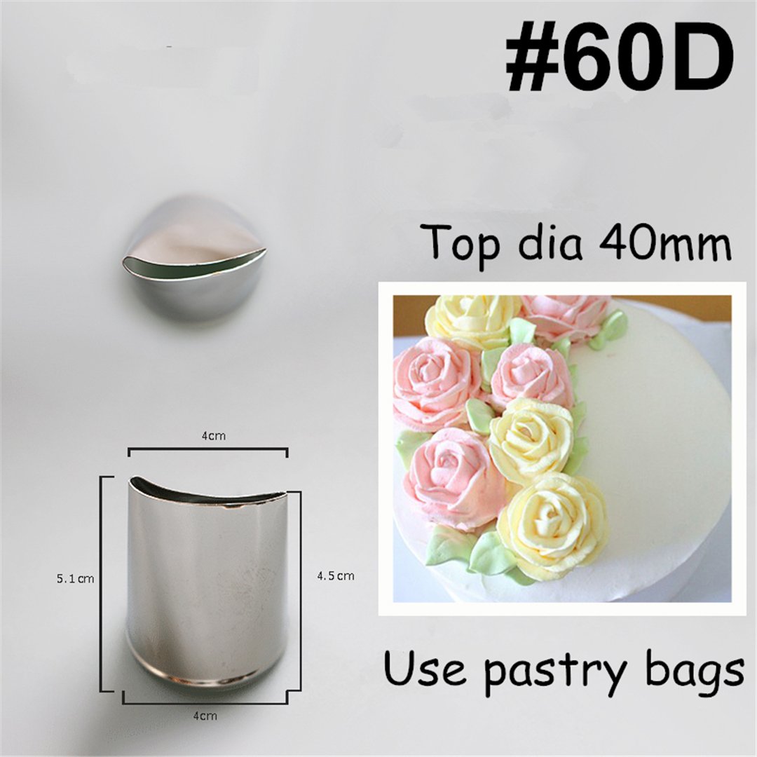 Fantasyday 8-Piece Stainless Steel Rose Flower Piping Tips Piping Nozzles Cake Decorating Supplies Cookies Cupcake Icing Decorat