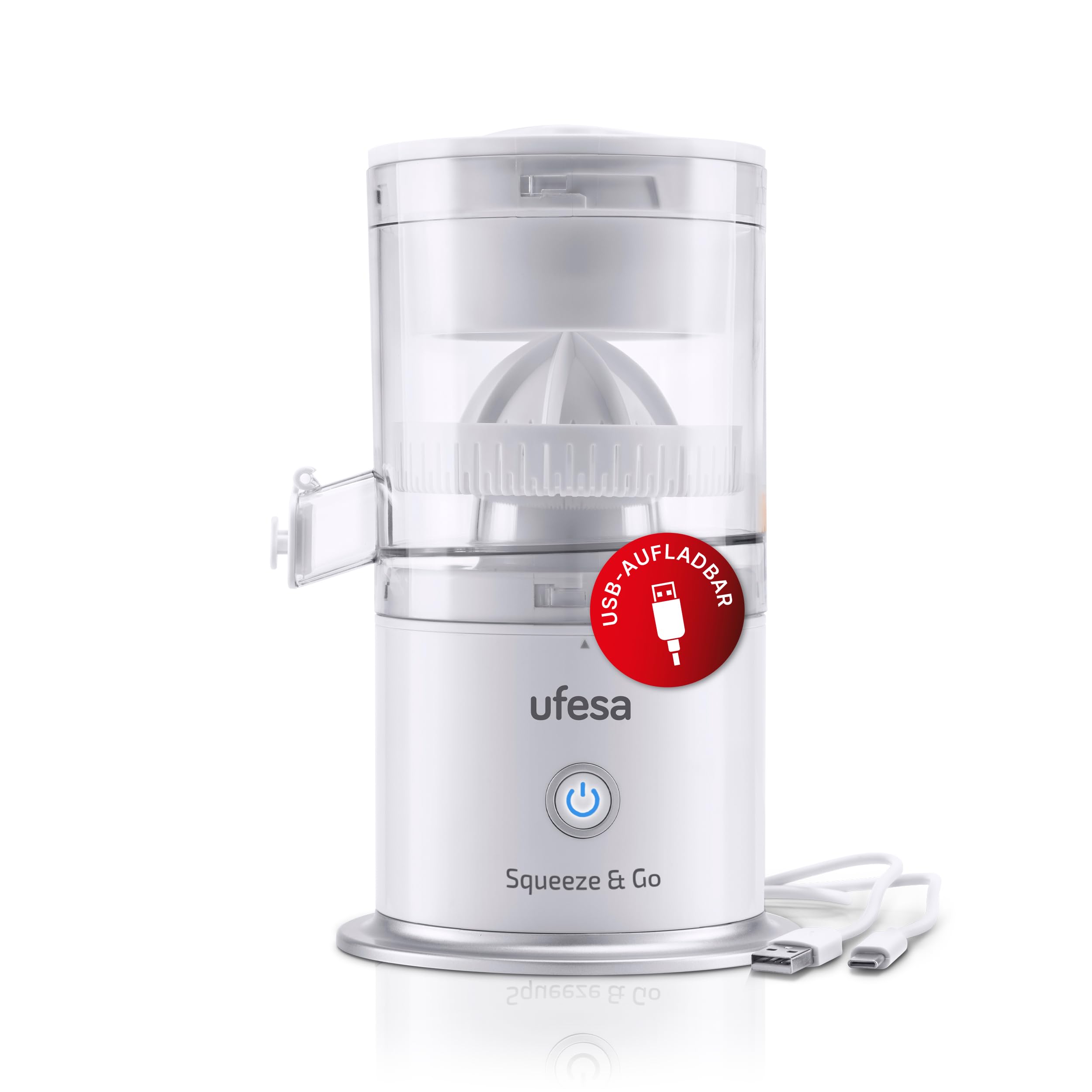 Ufesa Electric Juicer Squeeze & Go White 45 W