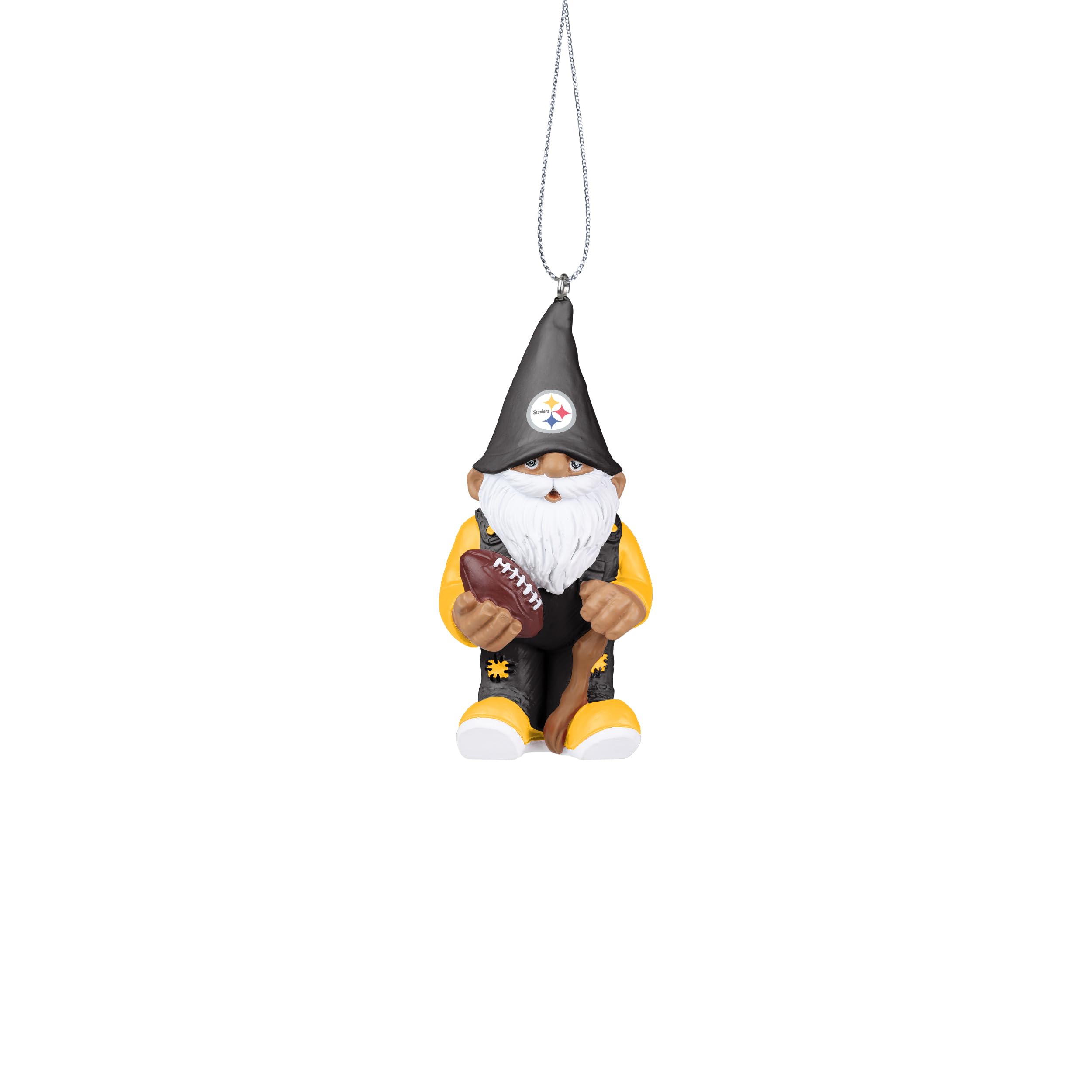 FOCO - NFL Officially Licensed 3.5 Gnome Resin Xmas Christmas Tree Team Hanging Ornament (Pittsburgh Steelers)