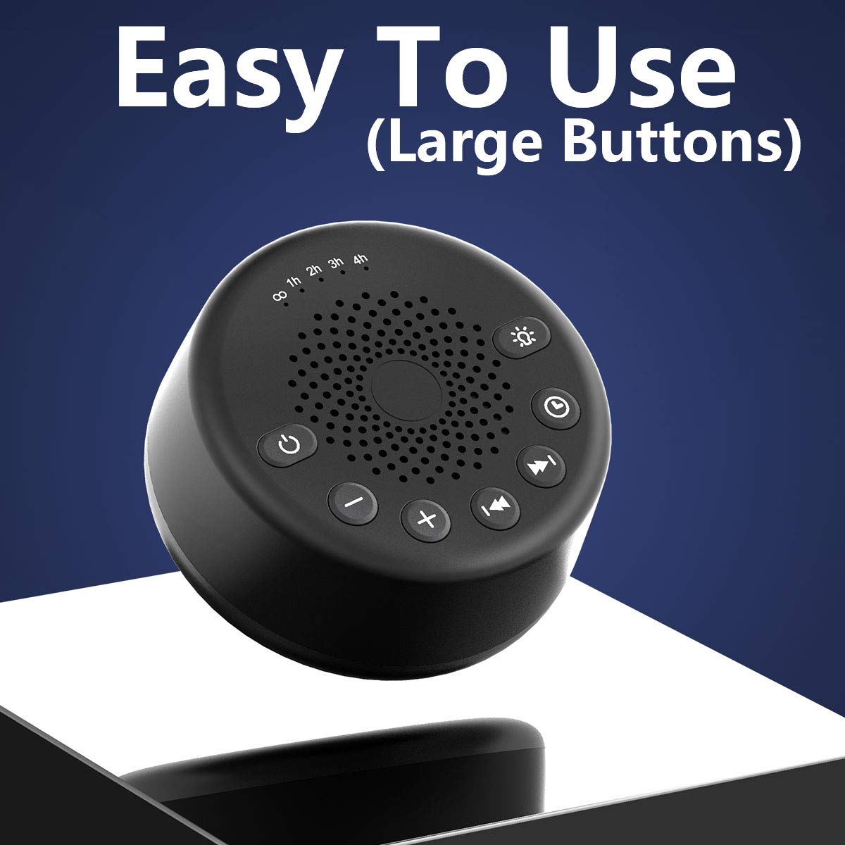Easysleep Sound Machine - 25 Soothing Sounds, 32 Volume Levels, 5 Timers, AC/USB, Black, Model EWN-I1C