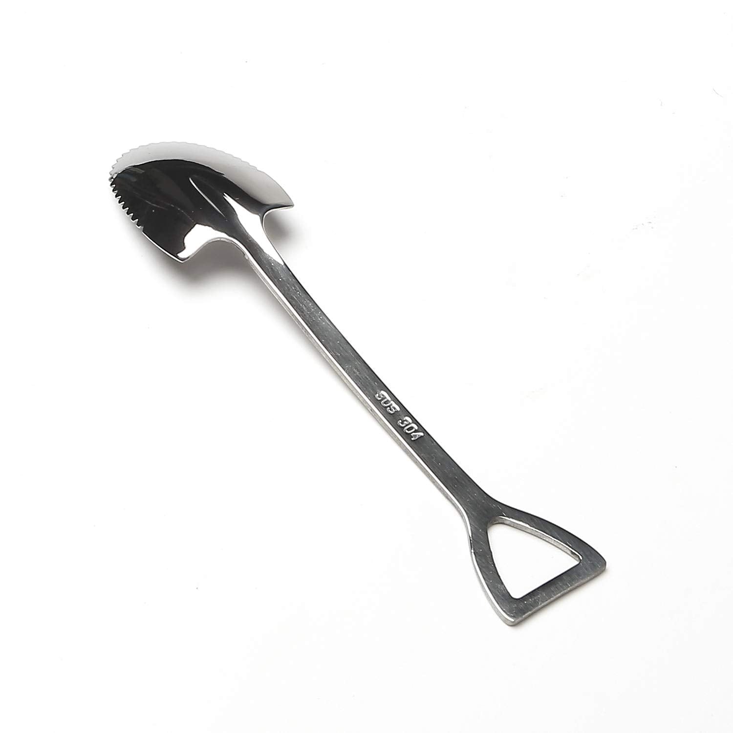 Stainless Steel Grapefruit Citrus Spoons Metal Tea Coffee Sugar Spoon Mini Shovel Shape Coffee Ice Cream Dessert Spoons Stainles