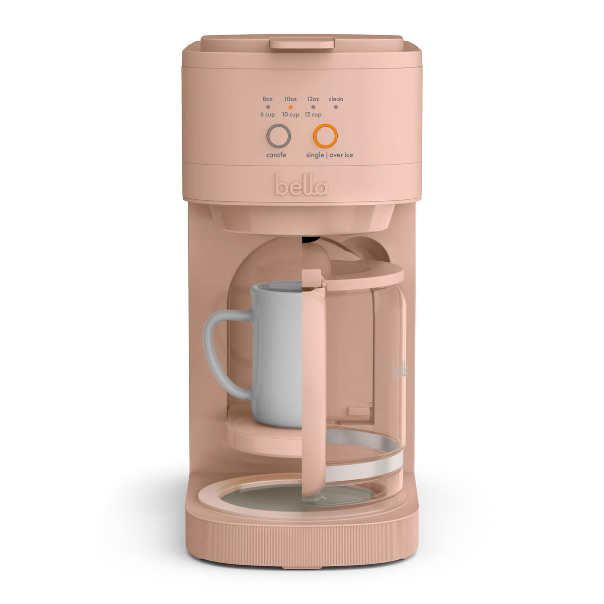 Bella Versabrew 2-In1 Coffee Maker, Fits-Anywhere Kitchenware, Brew 3 Sizes Carafes & Single Serve Cups, Dishwasher Safe Reusabl