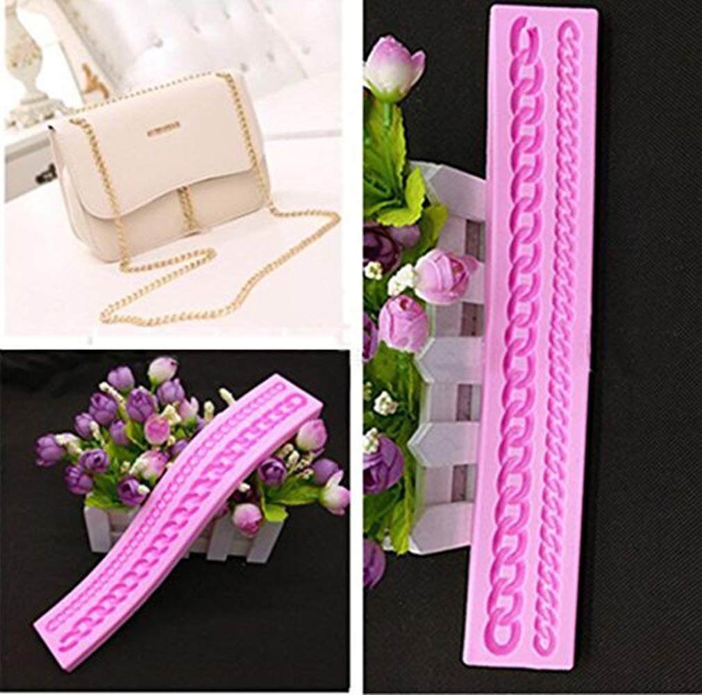 Diamond Chain Silicone Fondant Mold Cake Decorating Pastry Gum Pastry Tool Kitchen Tool Sugar Paste Baking Mould Cookie Pastry