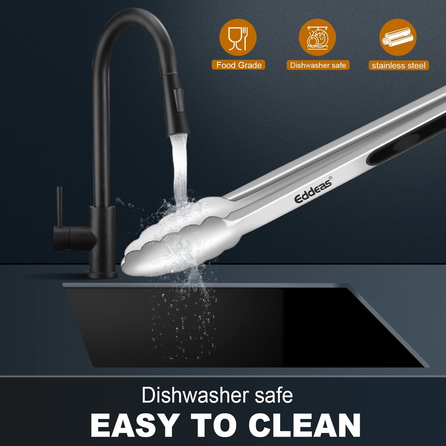 Tongs For Cooking - Heat Resistant 600 Degrees Stainless Steel Kitchen Tong,Heavy Duty Metal Locking Tongs - Perfect For Food,Sa