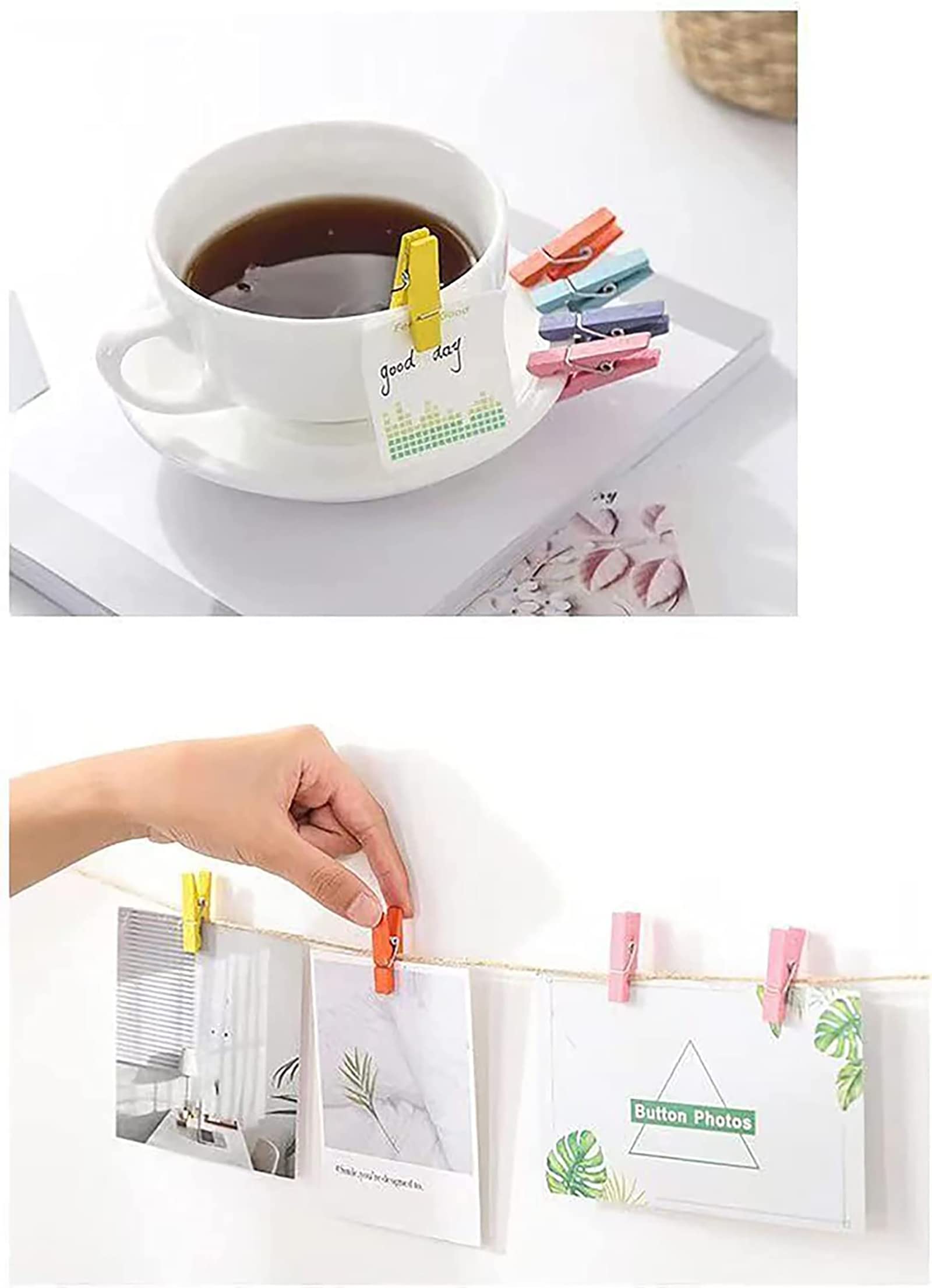 Mippein 100pcs Sturdy Mini Small Tiny Wooden red clothespins for Dry Laundry on Clothesline  Bag Clips  Crafts  Photos  Home  School  Arts Crafts Deco