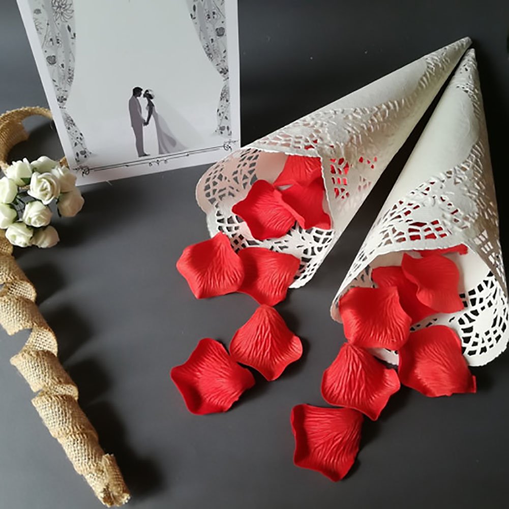 DECORA 180 Pieces White Round Paper Lace Doilies for Birthday Party and Wedding Tablewear Decoration 3.5inch 4.5inch 5.5inch