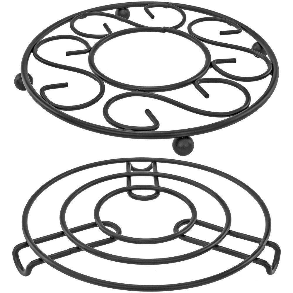 Southern Homewares Metal Pot Mat Hot Cookware Trivet Holder Stand Durable Stylish Designs For Counter-Tops Tables, Set Of 2