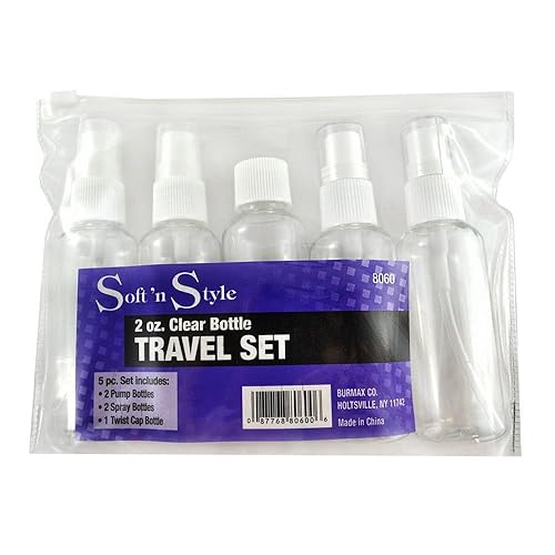 Soft 'N Style Clear Travel Bottle Set  2 oz.