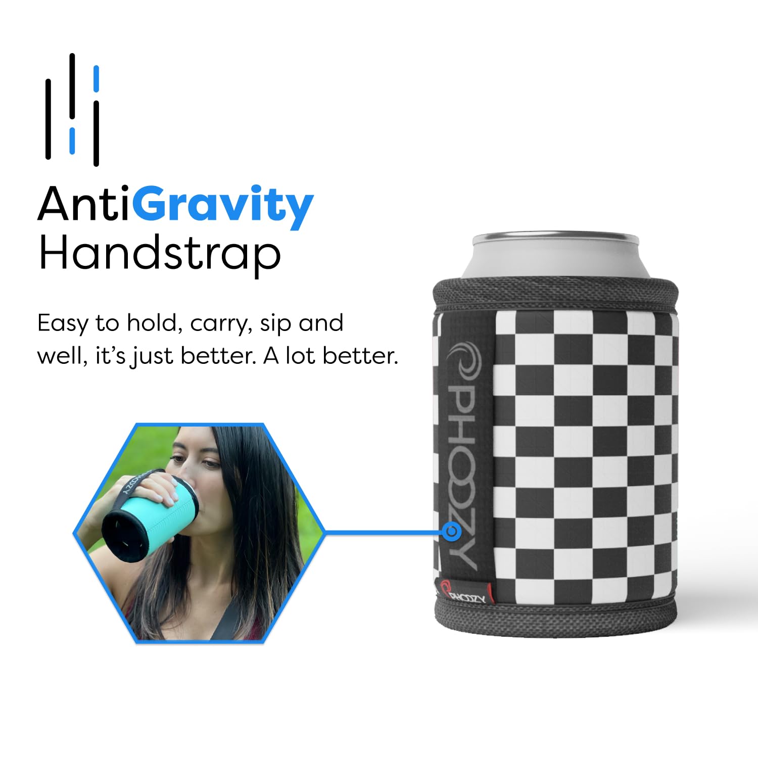 Phoozy Insulated Can Cooler For 12Oz Standard Cans - Patented Spacesuit Insulation Keeps Drinks Colder, Longer (Weighs Less Than