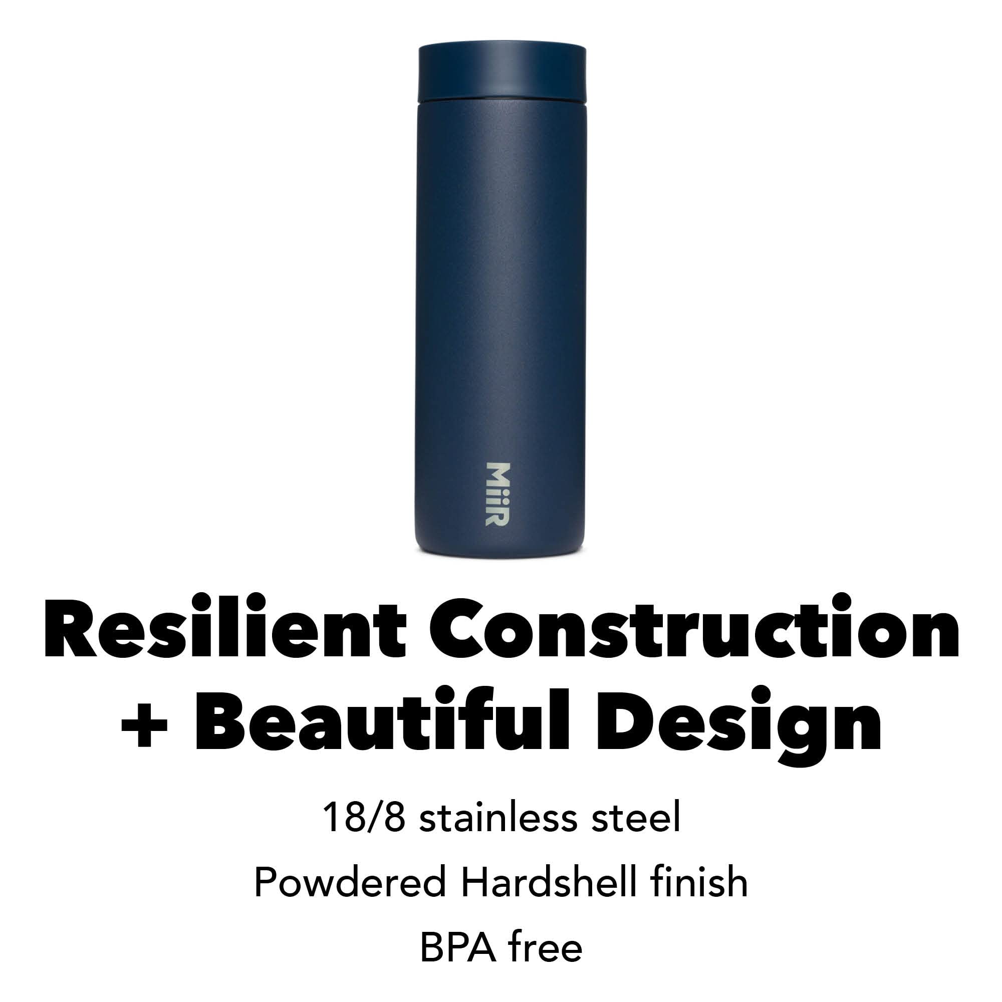 MiiR 360 Traveler Tumbler - Stainless Steel, 16 Oz, Tidal Blue, Double-Wall Vacuum Insulated, Leakproof Lid for Hot & Cold Drinks