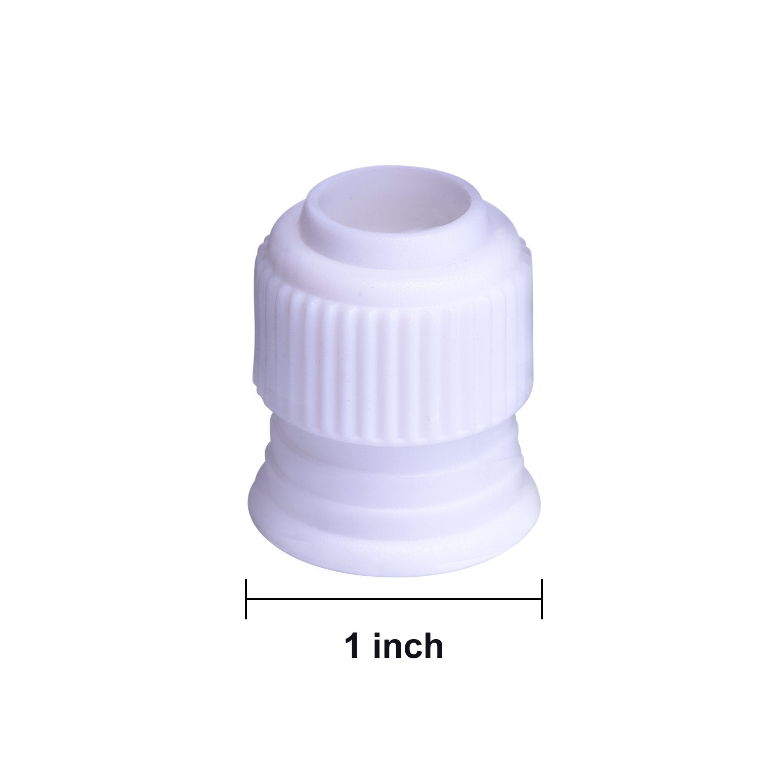 Shappy Plastic Standard Couplers Cake Decorating Coupler Pipe Tip Coupler For Icing Nozzles, White (6 Pack)