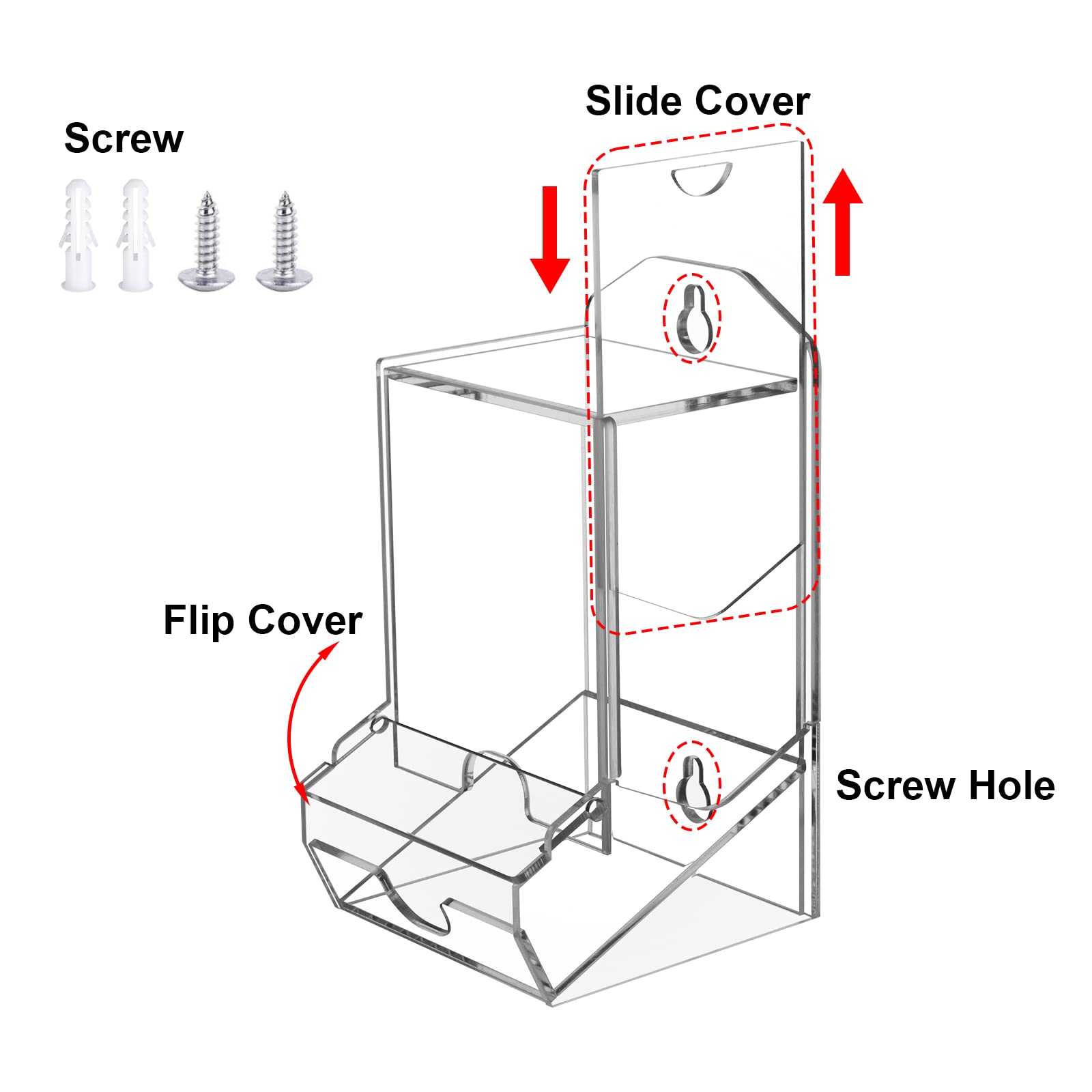 Beautyflier Qtip Dispenser Cotton Swab Holder, Large Acrylic Q Tip Dispenser Storage Organizer Modern Containers Countertop Deco