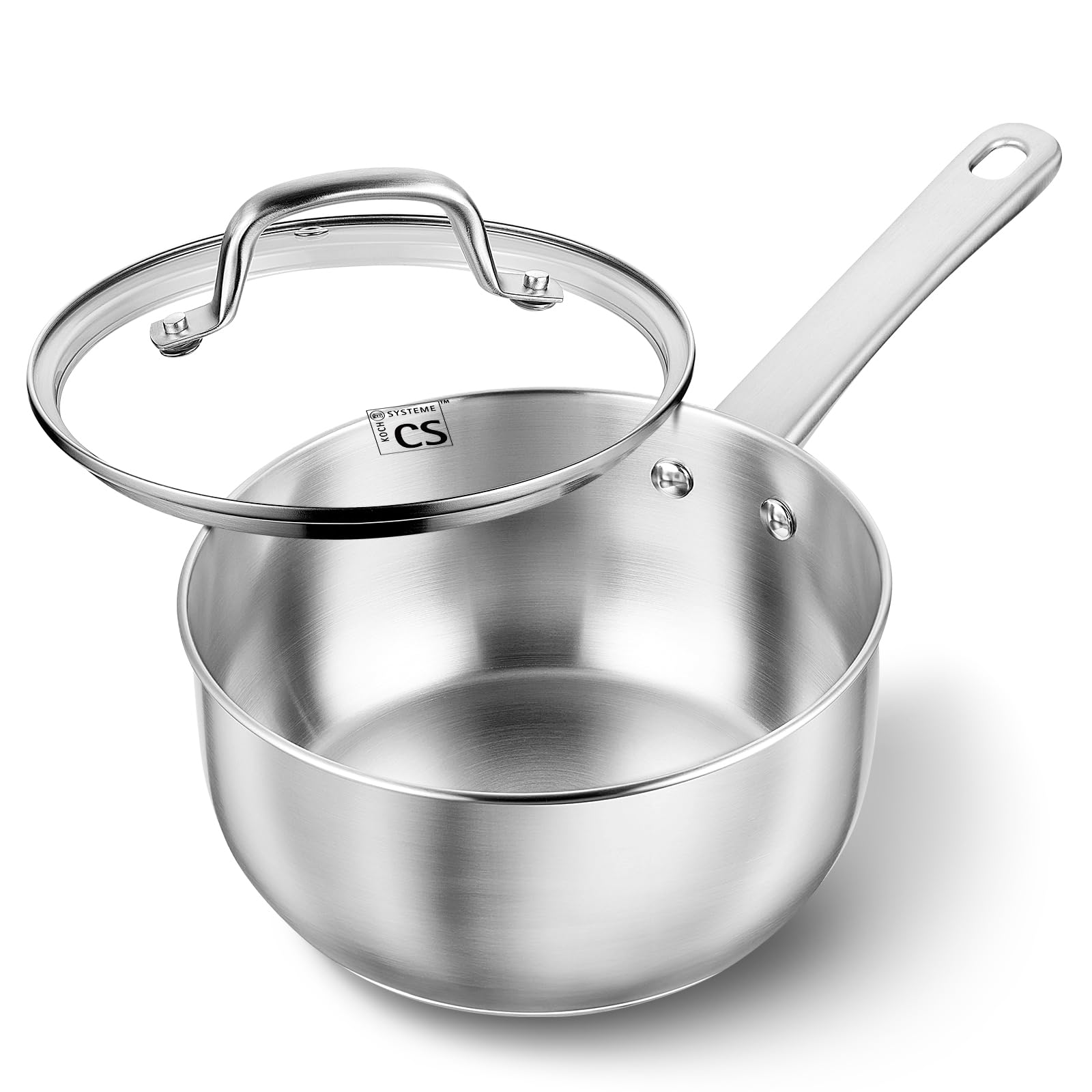 Koch Systeme Cs 3Qt Stainless Steel Saucepan, Easy To Clean, Oven Safe