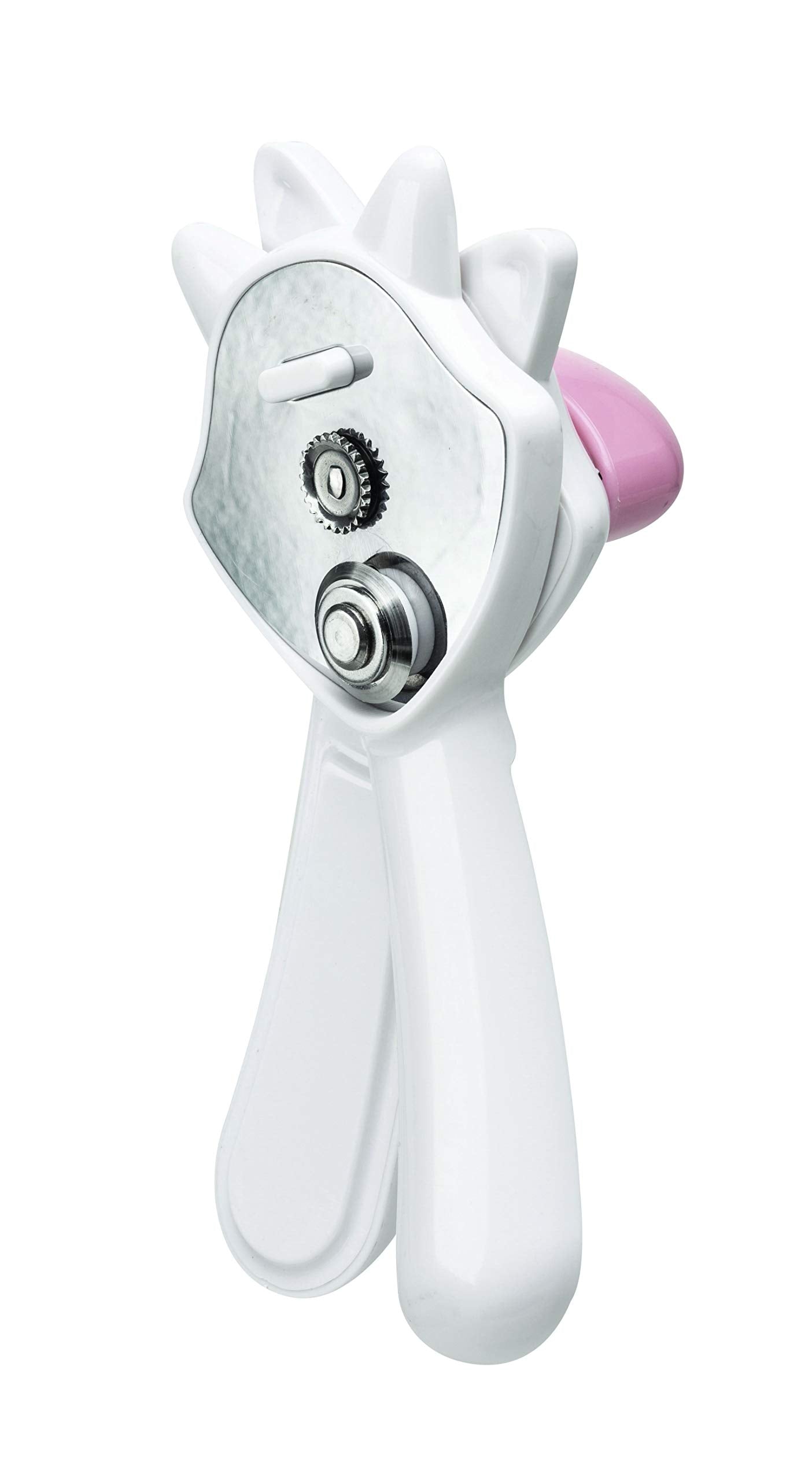 Joie Meow Cat-Themed Safety Lid Can Opener, Leaves No Sharp Edges, White (12498), One Size