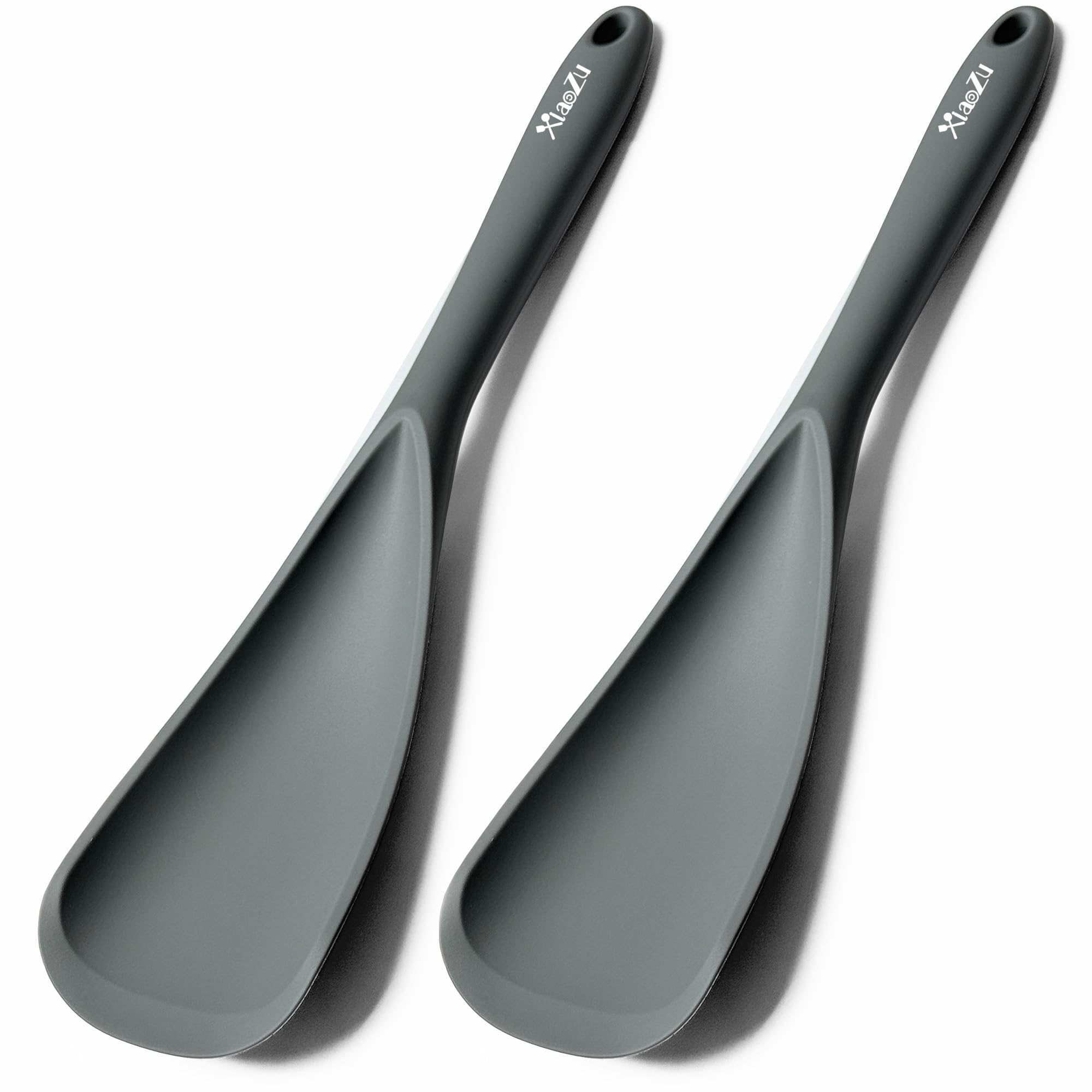 Silicone Spatula Spoon, Great for Both Cooking and Serving Durable BPA-Free Matte Black Silicone, Seamless Design, Safe for Nons