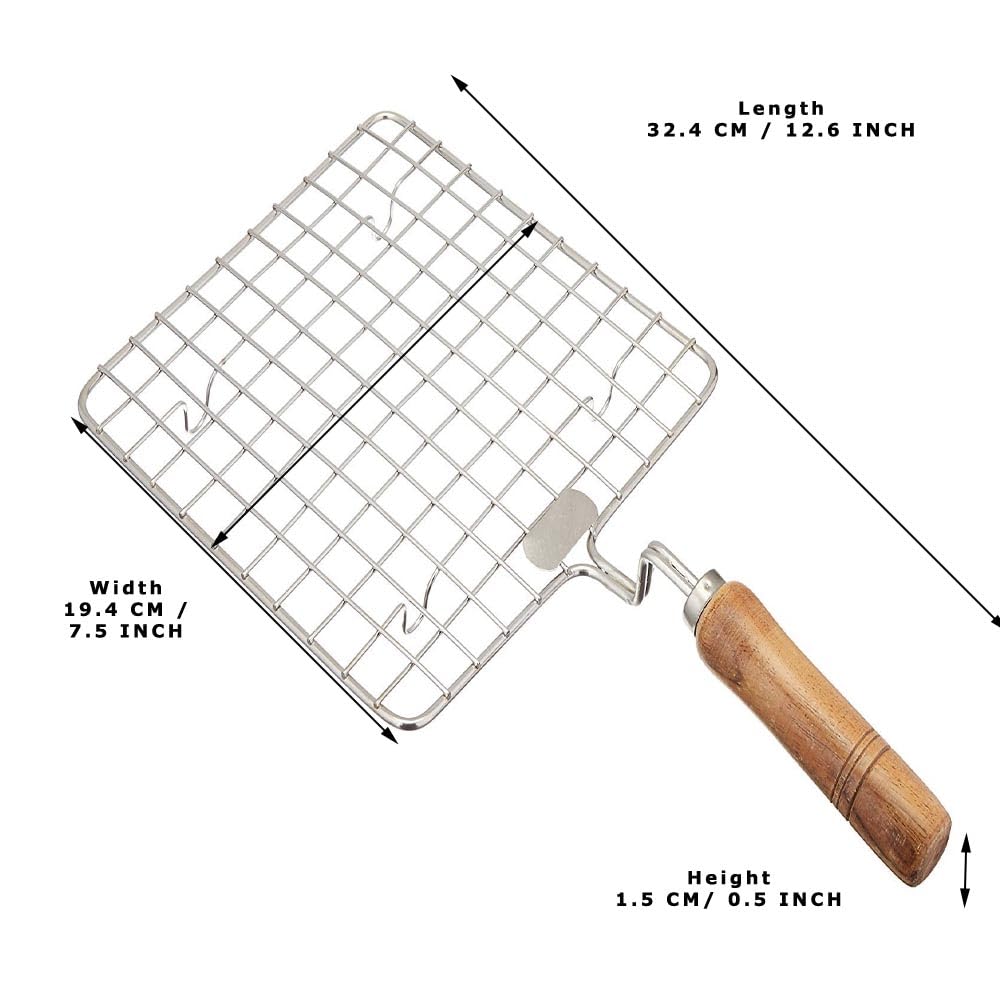 Sahishnu Online & Marketing Rectangle Roasting Net, Rectangle Roaster, Papad Roaster, Roasting Pan,Wire Roaster,Roasting Net, Ro