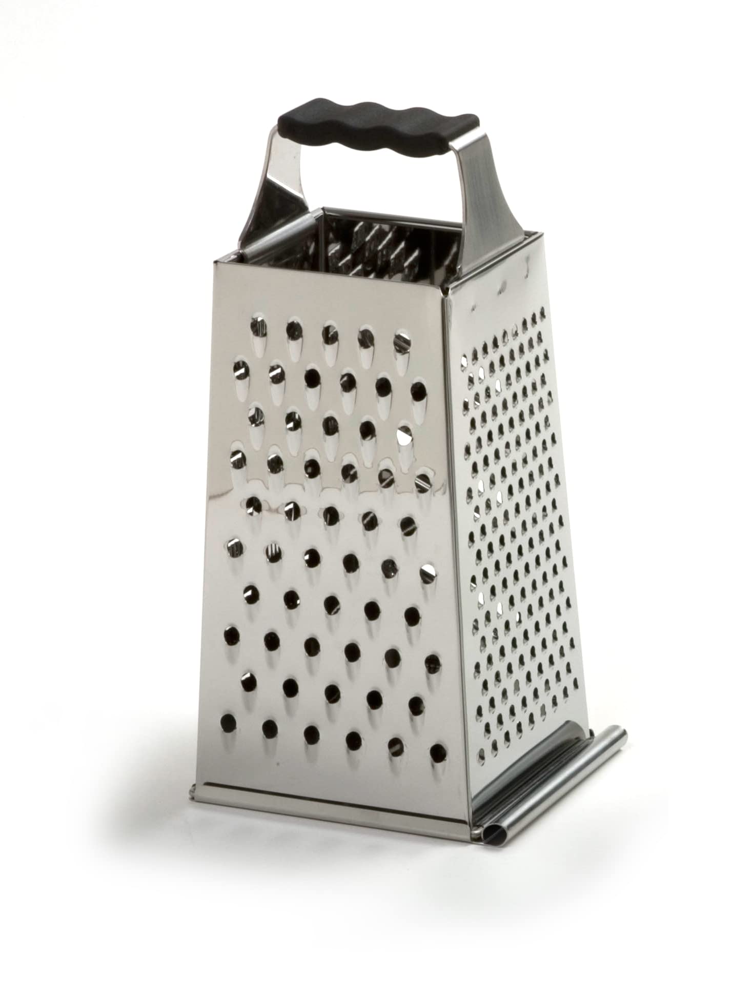 Norpro Silver Grip-EZ Stainless Steel Grater with Catcher, 10in - Model 343, Silver Finish