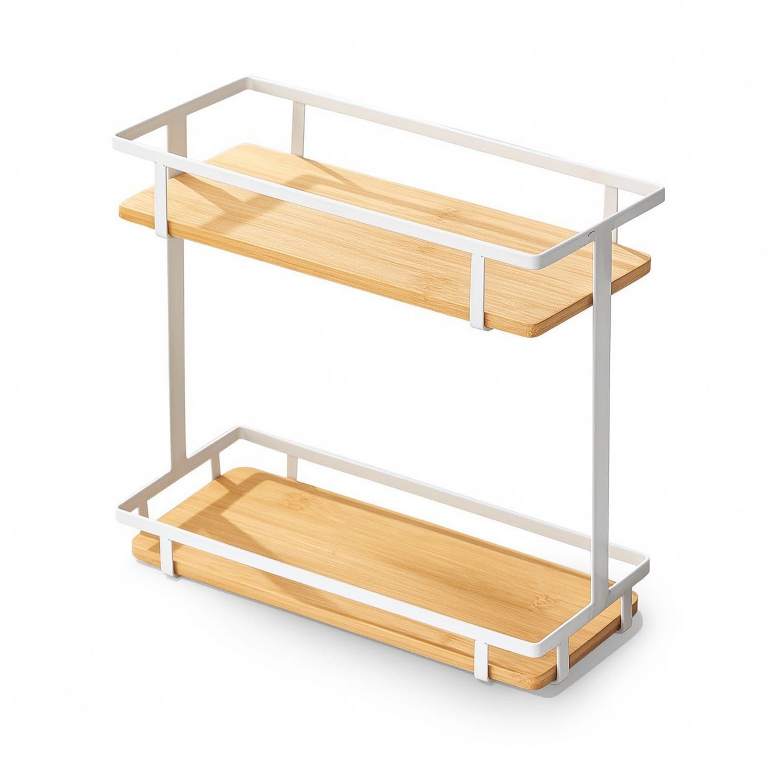 TRENDIVIBE Removable Condiment Rack OpenFrame TwoTier Kitchen Organizer Lightweight Countertop Storage Shelf SpaceSaving for 