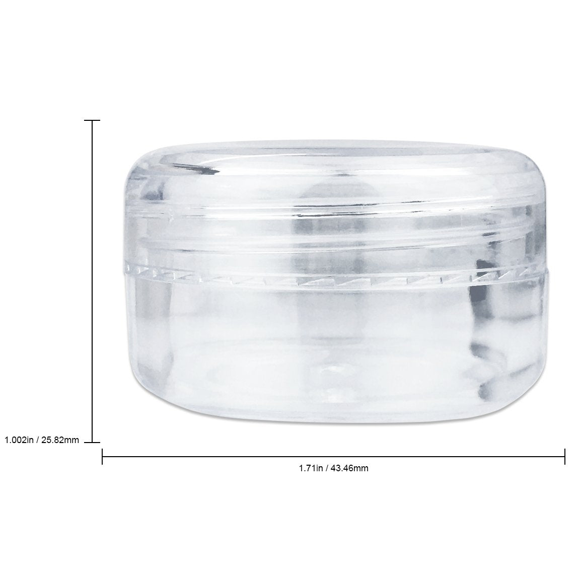 (Quantity: 12 Pieces) Beauticom 15G/15Ml (0.5Oz) Round Clear Jars With Screw Cap Lid For Powdered Eyeshadow, Mineralized Makeup,