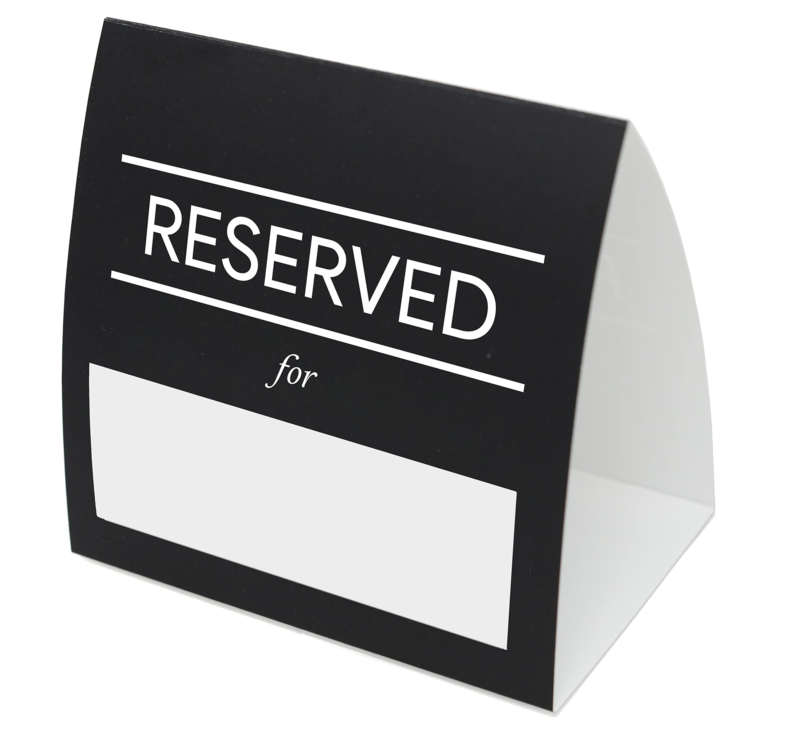 Reserved For Table Signs 20 Pack | Table Tent Place Cards For Weddings, Restaurants, Events