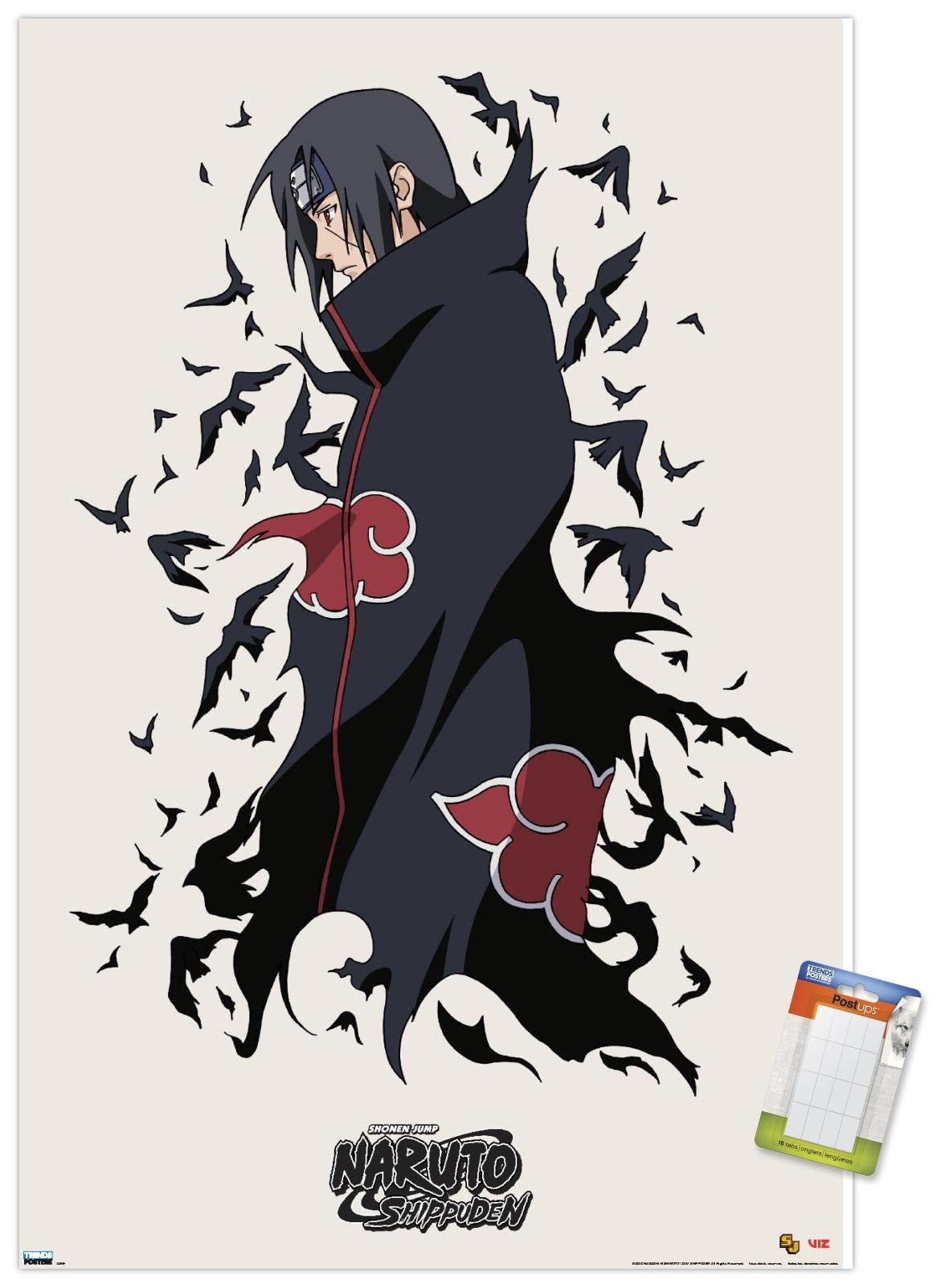 Trends International Naruto Shippuden - Itachi Wall Poster, 22.375'' X 34'', Premium Poster & Mount Bundle