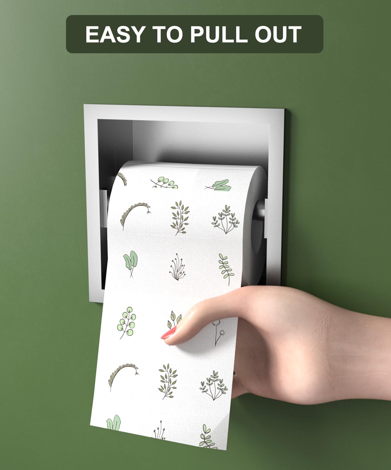 Baronage Recessed Toilet Paper Holder, 6 Built-In Toilet Paper Holders, Stainless Steel Tissue Roll Holder In Wall Toilets Paper