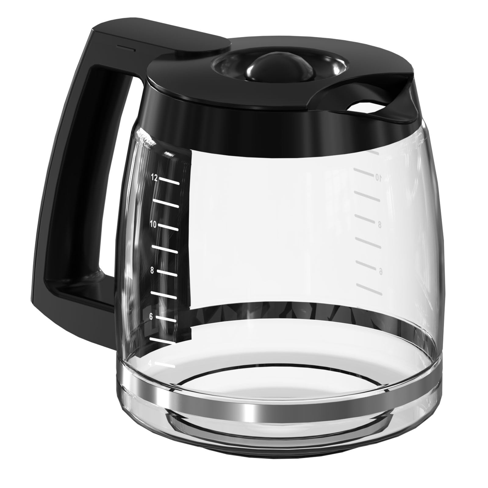 12 Cup Coffee Maker Carafe Replacement Compatible With Cuisinart Coffee Maker Dcc-1100Bk, Dcc-1200, Dcc-2650, Chw-12, Chw-12P1,