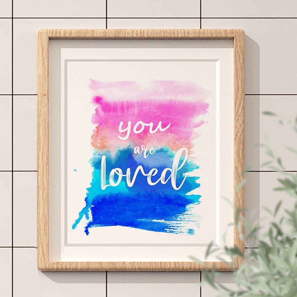 Watercolor Inspirational Quotes Home Art Decor  You are Smart You are Kind You are Important  Colorful Abstract Paint Splats Positive Quotes Wall Art Prints  Set of 6 (8X10) Unframed