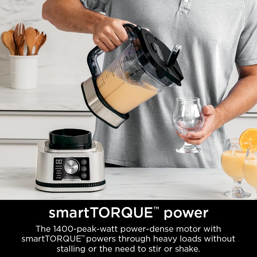 Ninja Blender For Kitchen | Food Processor Combo System | Smoothie Maker & Nutrient Extractor | 6 Functions for Bowls, Spreads,