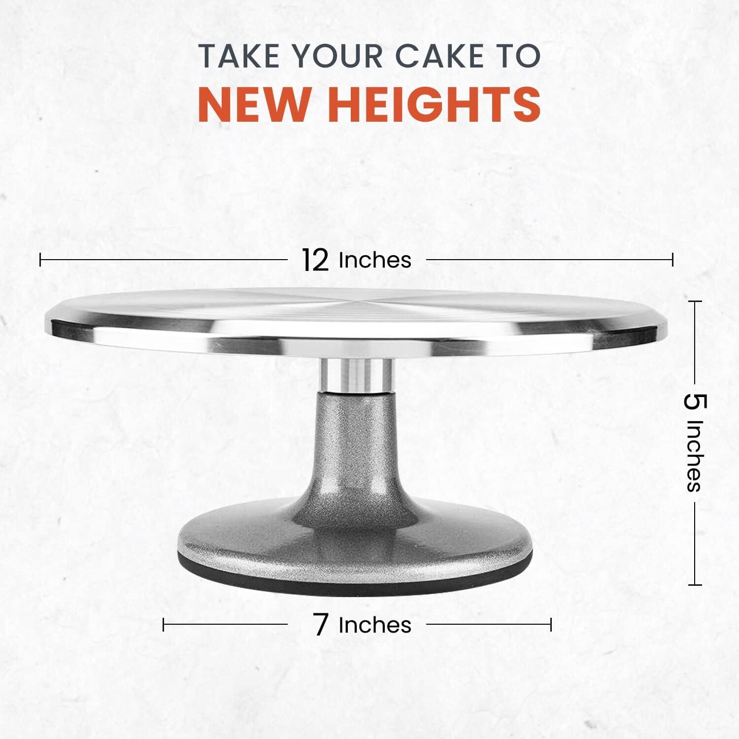 Rfaqk 50Pcs Cake Turntable Set -12'' Aluminum Revolving Stand- Professional Cake Leveler- Decorating Supplies Kit With Straight
