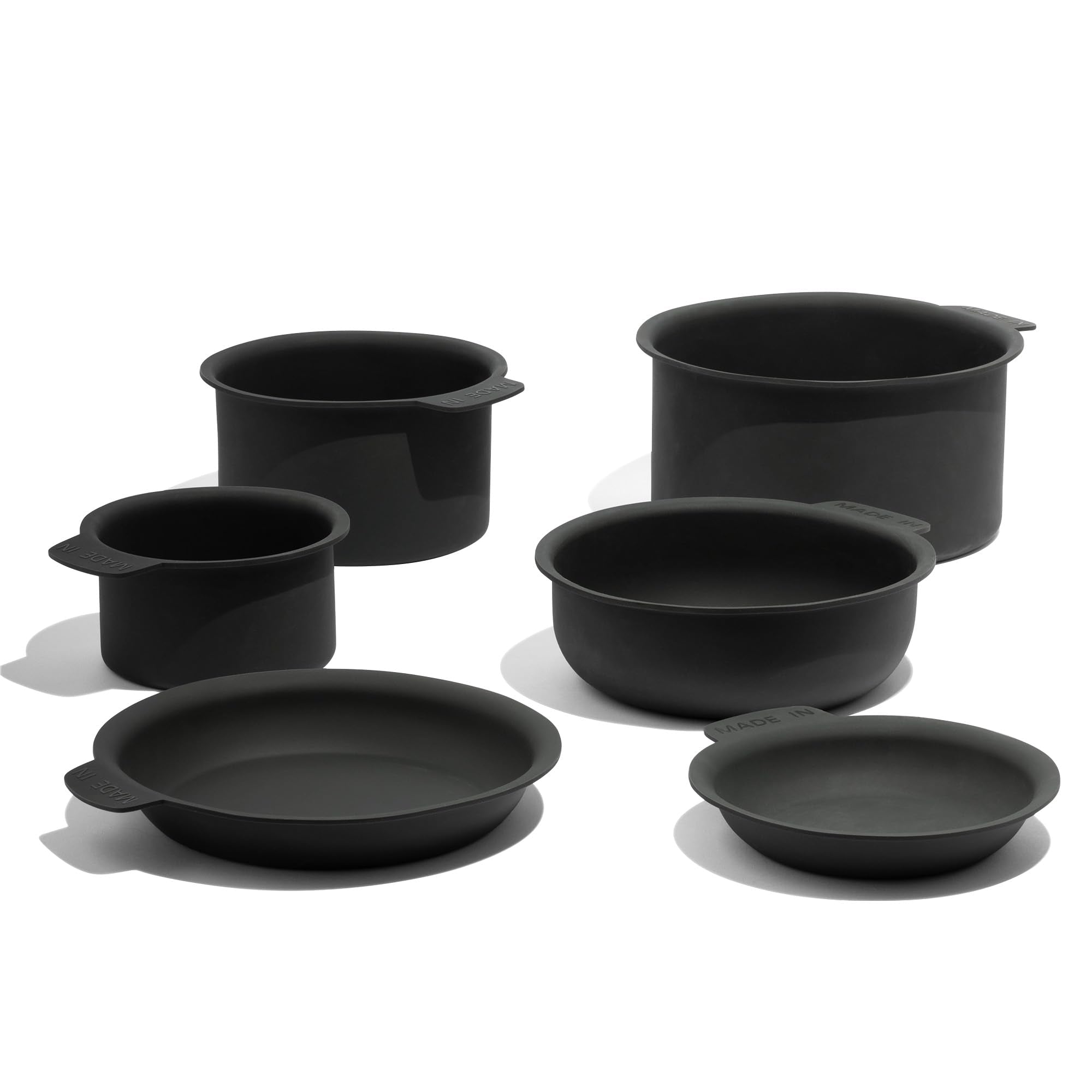Made In Cookware  Pan Protector Set  Pairs with 10Piece Stainless Set  Molded Silicone  Stackable Scratch Prevention  Dish