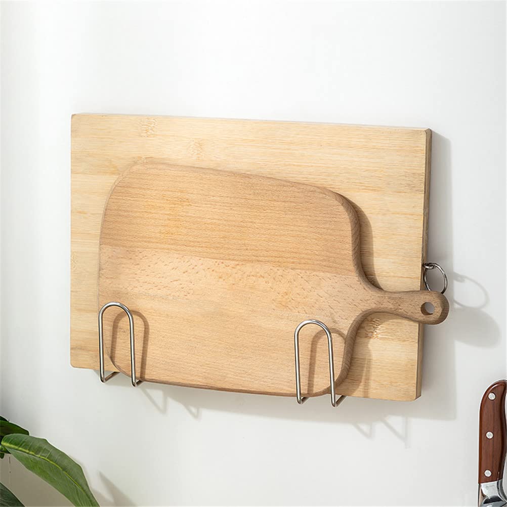 Chenyesun 4 Pairs Of Pot Lid Organizer, Stainless Steel Wall Mounted Lid Holder,Adjustable Cabinet Door Self Adhesive Pan Lid Or