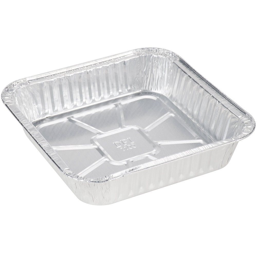 Durable Packaging 1100-30 Disposable Aluminum Square Cake Pan, 8 x 8 x 1-3/4 (Pack of 500)