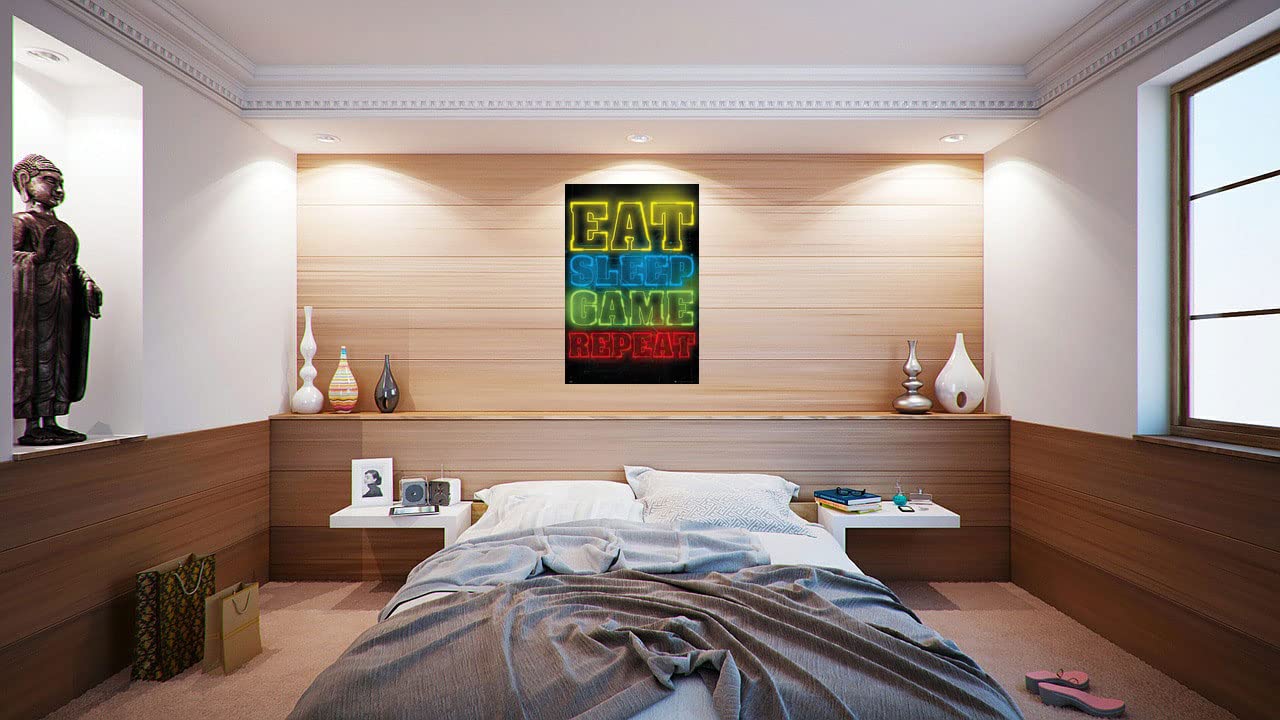 Poster Stop Online Gamers - Gaming Poster (Eat, Sleep, Game, Repeat.) (Size 24'' X 36'')