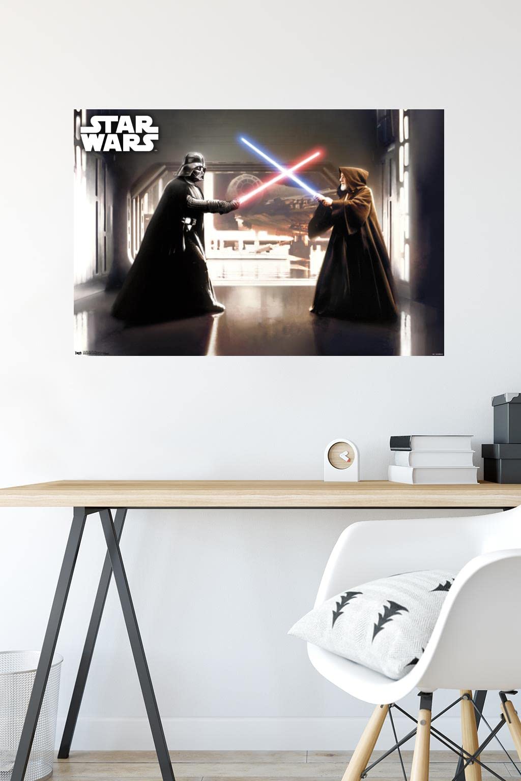 Trends International Star Wars: Saga-First Duel Wall Poster, 22.375 In X 34 In, Premium Unframed Version