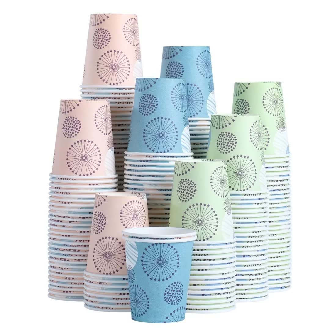[300 Pack] 5 Oz Mini Paper Cups, Small Mouthwash Cups 5 Oz, Disposable Bathroom Cups, Paper Coffee Cups 5 Ounce For Bathroom, Su