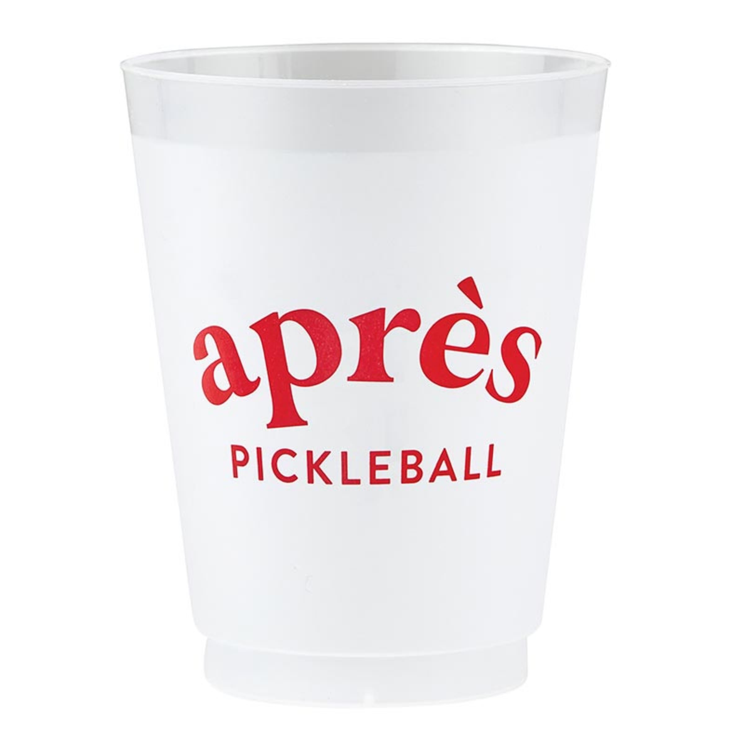 Santa Barbara Design Studio Reusable Plastic Party Cup Pack Frost Flex Cups, 8-Count/16-Ounce, Aprs Pickleball