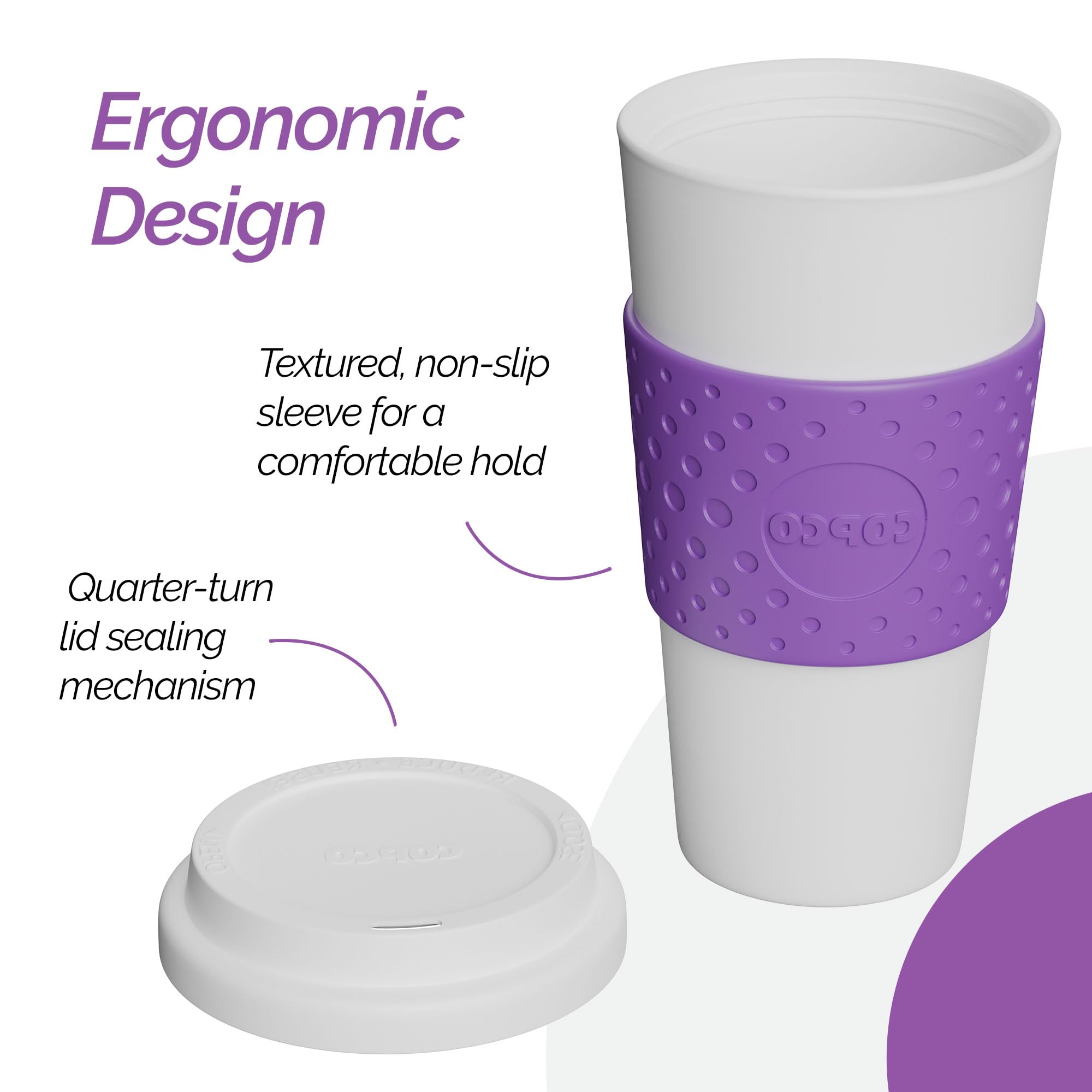 Copco Acadia Travel Mug, 16-Ounce, Lilac