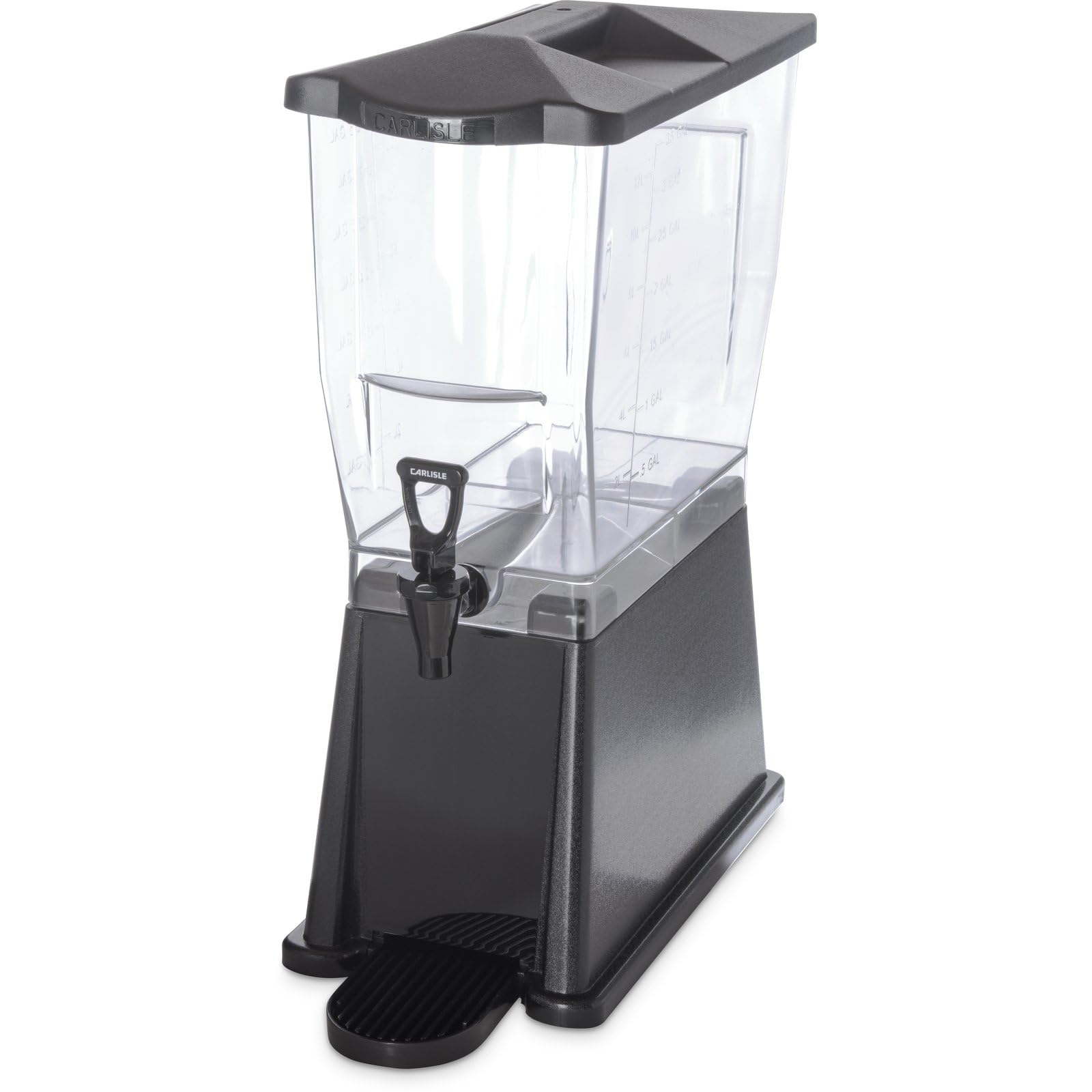 Carlisle FoodService Products Trimline Rectangular Beverage Dispenser with Stand - 3.5 Gallon Catering Drink Dispenser with Spig